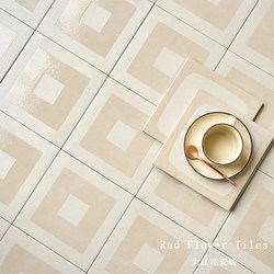 Cream-Style French Floral Tiles 200X200 Bathroom Kitchen Balcony Guesthouse Restaurant Matte Non-Slip Floor Tiles