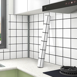 Kitchen Wall Oil-Proof Stickers, High Temperature Resistant Stove Countertop Waterproof and Moisture-Proof Tile Wallpaper, Self-Adhesive Cabinet Wall Stickers Wallpaper