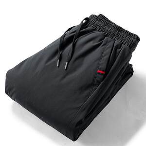 Plel cotton pants men's winter thickened straight panty warm pants men's Korean version of trendy versatile sports men's trousers kz