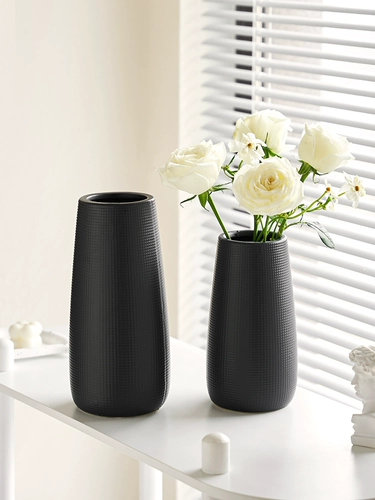 Простая современная белая керамическая ваза Высококачественный смысл Ins feng Shui выращивал цветы сушеные цветы гостиная цветочные украшения украшения украшения