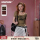 UNIFREE big U neck new short-sleeved T-shirt for women American retro hot girl style old printed fashionable versatile top