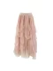 French sweet mesh irregular skirt for women in autumn and winter 2025 new high-waisted slim A-line layered cake skirt