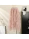 French sweet mesh irregular skirt for women in autumn and winter 2025 new high-waisted slim A-line layered cake skirt