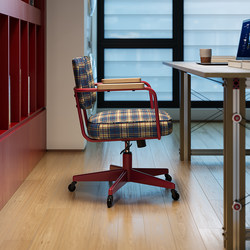 Vintage Bauhaus Desk Chair, Comfortable Office Dopamine Computer Chair, Bedroom Adjustable Seat, Retro Checkered Chair