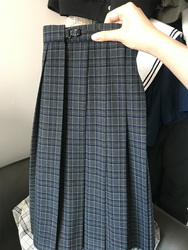 Fish Ball And Mian Cang Stone Original Jk Uniform Plaid Skirt Gray Pleated Skirt Skirt College Style School Feedback Girl