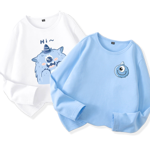 
Jeanswest children's clothing children's spring and autumn long-sleeved T-shirt girls spring pure cotton loose top boys' bottoming shirt thin