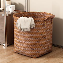 Dirty Laundry Basket for Home Use, Hand-Woven, Light Luxury Style, Large Capacity Laundry Hamper, Laundry Bucket, Toy Storage