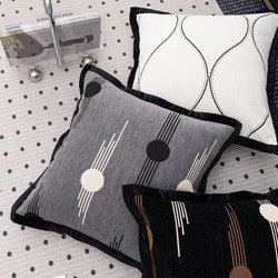 Chenille Pillow Cushion Sofa Living Room Girls' Sleeping Special Light Luxury High-End Cushion Cover Large Back Cushion