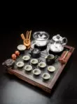 Bộ trà đất sét màu tím cho phòng khách gia đình pha trà nhỏ tích hợp đổ nước đáy hoàn toàn tự động khay trà bảo quản trà bàn nước bàn trà điện thông minh cao cấp Bàn trà điện