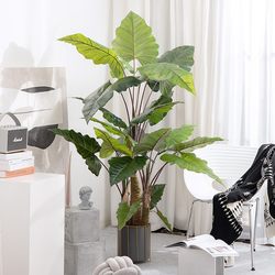 Simulated Green Plant Potted Landscaping, Simulated Plant Floor Decoration, Window Display Ornaments, Fake Trees, Living Room Indoor Fake Green Plants