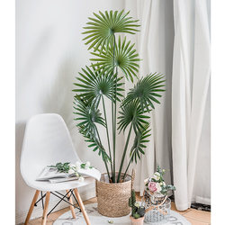 Nordic Style Artificial Plant Areca Palm Bionic Potted Fake Green Plant Decoration Indoor Living Room Ornament Floor-Standing Indoor Bonsai