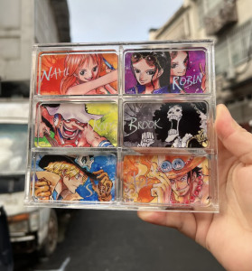 
One Piece Summer Festival Mahjong Display Rack Square Storage Box Mahjong Photo Frame Acrylic Display Rack Pull-out Board