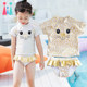 Children's swimsuit, sun protection split skirt, leopard print, 2-3-9 years old, 5-year-old bikini, Korean style baby girl swimsuit