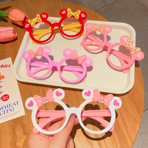 Children's glasses frame for girls baby cute bow taking photo decorations little girl cartoon glasses frame