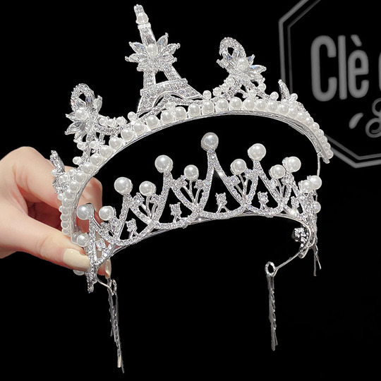 Corona Compleanno Bambina 5 Anni - Tiara Principessa Con Fiore Rosa, Cerchietto Decorativo, Regalo