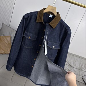 
Heavy American shirt contrasting lapels autumn men's fashionable retro Bane style long-sleeved denim shirt jacket