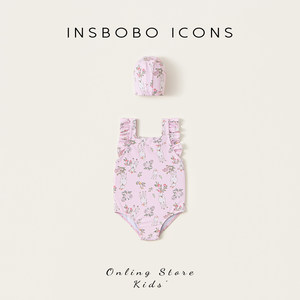 
INSbobo baby swimsuit 2026 summer new girls swimming clothes girls one-piece swimsuit children's summer clothes