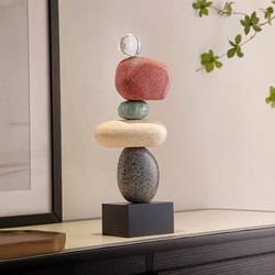 Fortune-Turning Stone Ornaments for Living Room Entrance, Tv Cabinet, Office Desktop, Home Decorations, High-End and Niche