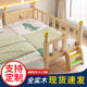 Solid wood children's bed with guardrail crib baby boy girl princess bed single bedside bed widened spliced ​​large bed