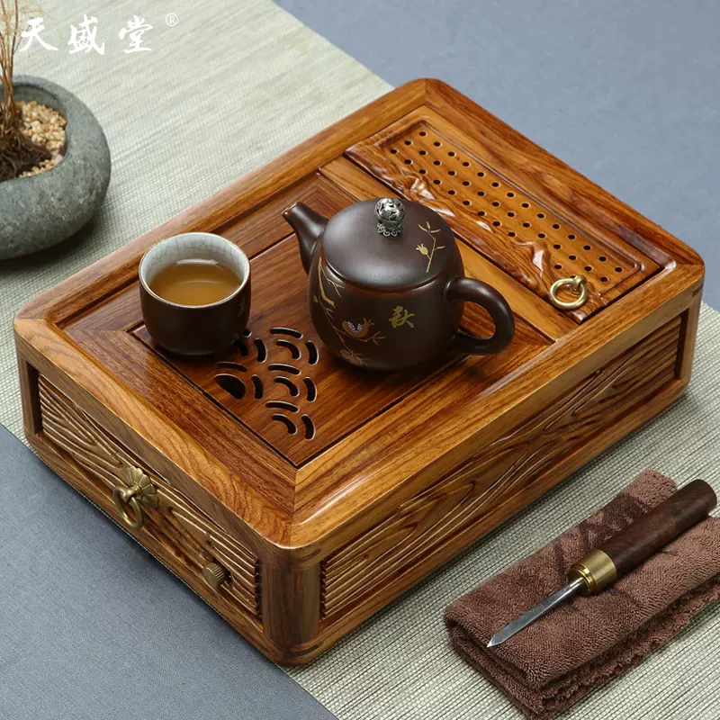 花梨木/茶缶/茶器の部品 - 容器