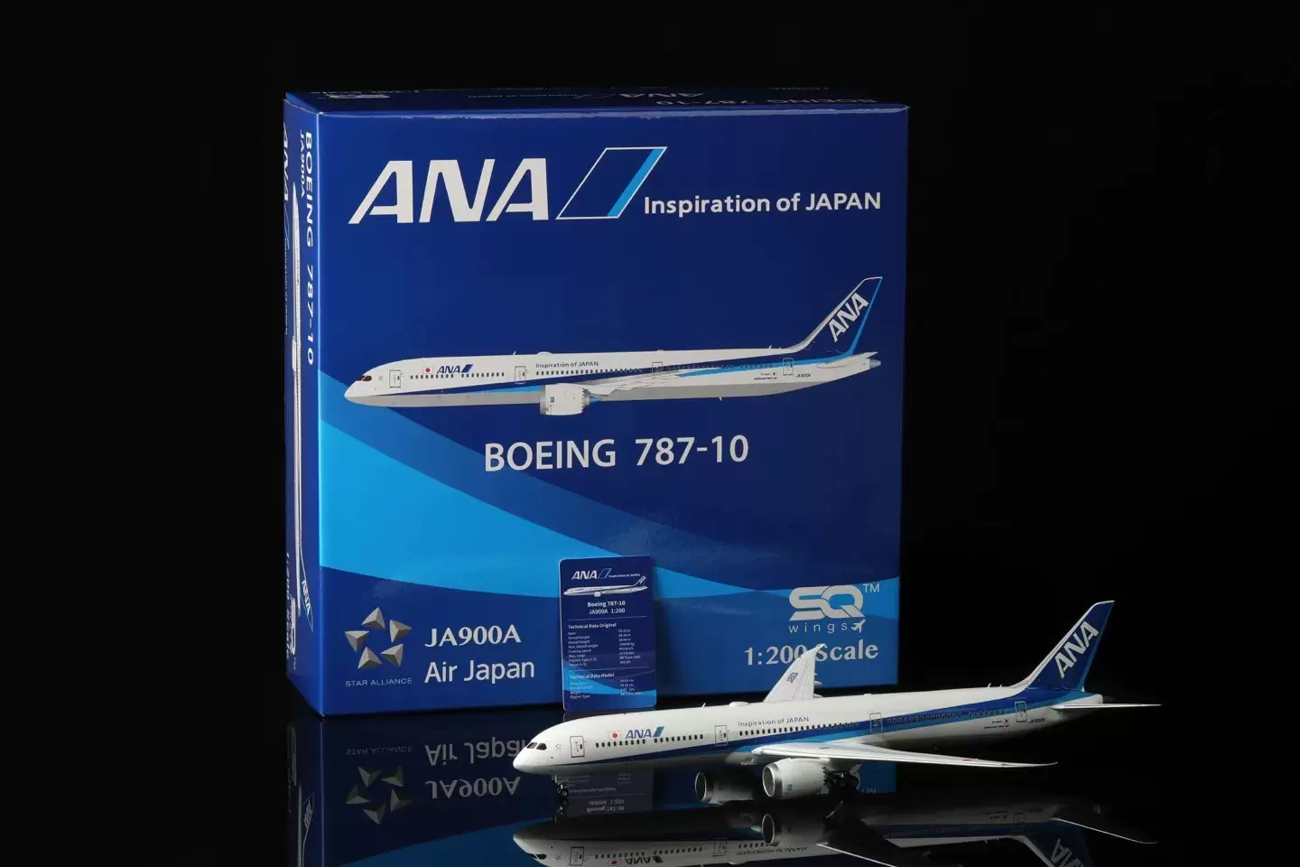 SQwings全日空航空1:200波音B787-10飞机模型JA891A和JA900A