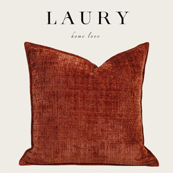 High-End Velvet Cushion Cover for Sofa, Living Room, Bay Window, Light Luxury, Solid Color Pillow, Headboard Pillow