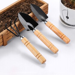 Flower Planting Tools for Home Gardening, Soil Loosening, Flower Shovels, Potted Plant Gardening, Three-Piece Set, Small Shovel, Mini