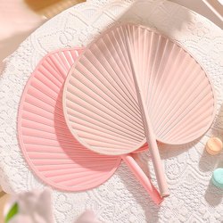 Large Palm Leaf Fan for the Elderly to Use in Summer, Portable Old-Fashioned Plastic Banana Leaf Fan, Hand-Woven Zong Leaf Ancient Fan