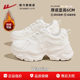 Pull back daddy shoes 2025 winter women's shoes thick sole heightening white shoes popular plus velvet shoes women's leather sports shoes