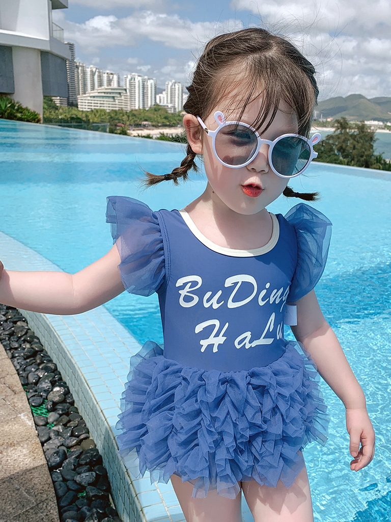 新款儿童春夏季连体泳衣女童游泳衣