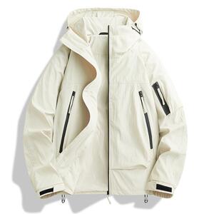 
Hooded soft shell waterproof jacket men's large version jacket wholesale student sports top cross-border hot sale