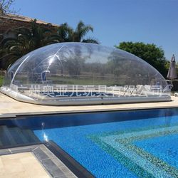 Home swimming pool inflatable transparent pool tent children's water park windproof snow pool outdoor debris blocking cover