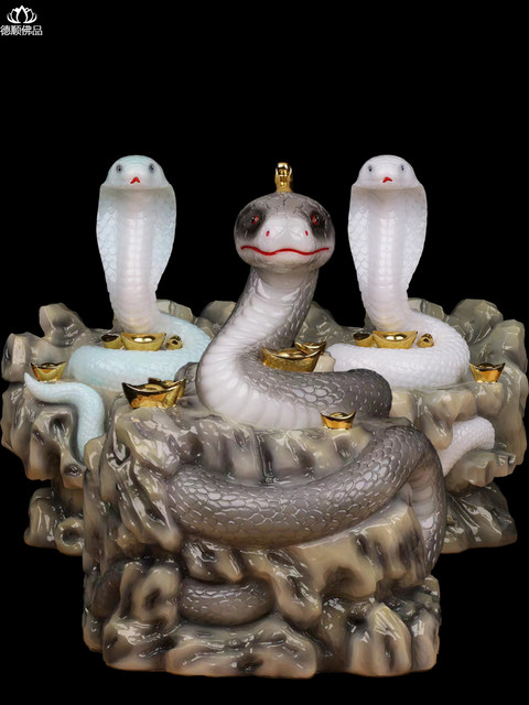 Snake ornaments like python, white marble zodiac ornaments, twelve ...