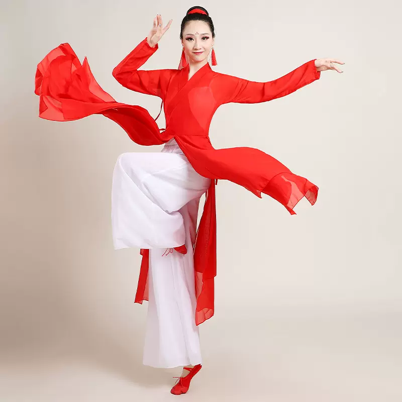 古典舞练功服女身韵万疆中国舞扇子舞古风燕无