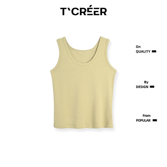 
TCREER [Late Spring Color] Stacking Vest Women's New Round Neck Slim Fit Versatile Top