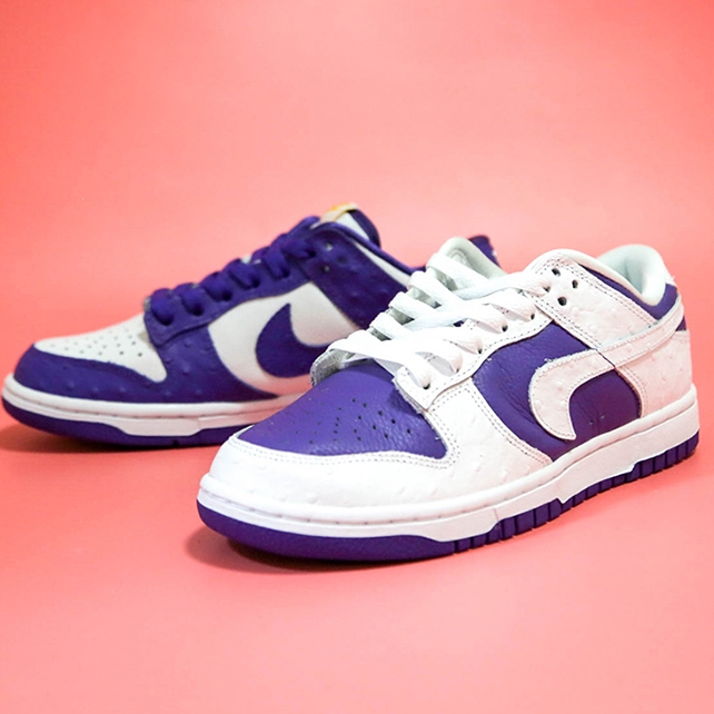 Nike白紫鸳鸯倒钩板鞋
