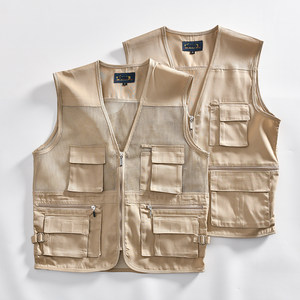 
Korean single! Outdoor beef! Foreign trade men's summer casual multi-pocket work vest fishing and mountaineering vest