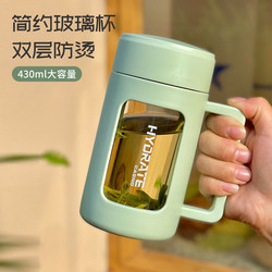 Glass Cup for Women, High Appearance Value, Double-Layered, Insulated, Drop-Resistant, High-Temperature Resistant, Office Water Cup, Portable Tea Cup, 2025 New Model