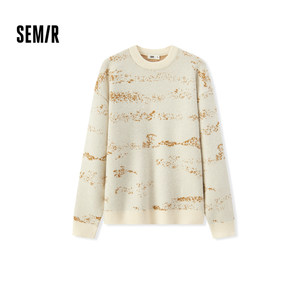 
[Same style in the mall] Semir sweater men's 2024 winter new Arctic velvet sweater Chinese style loose pullover sweater