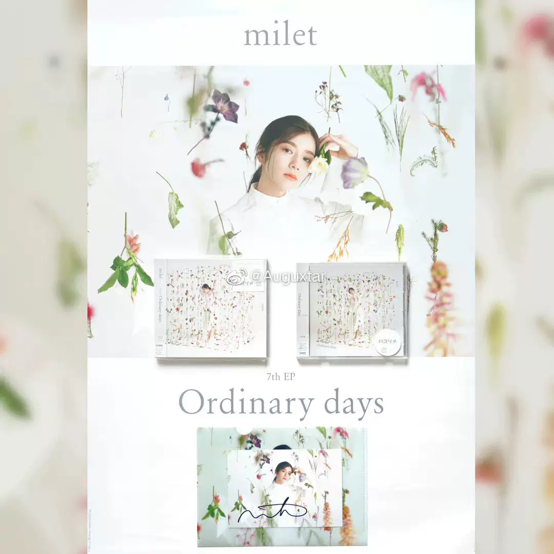 milet Ordinary days 告知ポスター milet Ordinary days 告知ポスター Ordinary days ‑ 曲・歌詞：milet