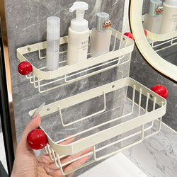 Bathroom Storage Rack, No-Drill Wall-Mounted Shelf for Bathroom, Toilet, Washroom, Vanity, and Cosmetics Storage