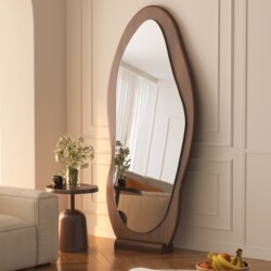 Second-Hand Irregular-Shaped Full-Length Mirror for Home Use, Dressing Mirror for Girls' Bedroom, High-End Wall-Mounted Mirror, Internet Celebrity Fitting Mirror
