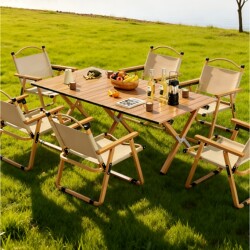 Outdoor Folding Stall Table, Portable Camping Table and Chair Set, Picnic Table, Egg Roll Table, Night Market Simple Barbecue Table