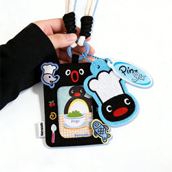 Vanwalk Pingu Penguin High School and Middle School Student Meal Card Holder, Stylish Ins-Style Id Card Holder, School Id Card Holder, Elementary School Student Campus Id Card, Bus Card Protector, Access Card Holder, Work Id Card