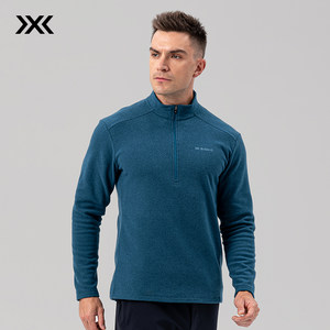 
X-BIONIC Wild fleece half-open collar long-sleeved T-shirt for men's autumn and winter warm breathable lightweight hiking middle layer