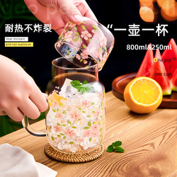 Large Capacity Glass Cup with Lid, Household Drinking Cup, New Model 2025, Heat-Resistant, with Handle, Suitable for Men and Women, Tea Brewing Cup