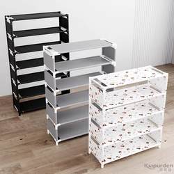 Simple and Fresh Style Shoe Rack Made of Oxford Cloth, Easy-To-Use Shoe Rack for Dormitory, Multi-Layer Storage Shoe Rack, Multifunctional and Dustproof