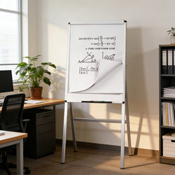 Aucs Mobile Whiteboard Writing Board with Paper Clip, Flip Board Stand for Conference Rooms, Training, Lectures, Magnetic Children's Home Teaching Blackboard, Magnetic Folding Whiteboard Display Board 60*90cm