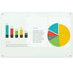 Aucs (Aoshi) Tempered Glass Whiteboard 120*90cm Magnetic Glass Writing Board Blackboard Wall-Mounted Office Meeting Training Meeting Whiteboard Bl1290L