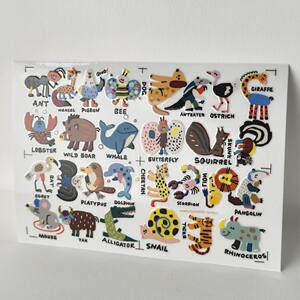 
Cartoon color animal hollow three-dimensional waterproof handbook decoration sticker water cup notebook UV transfer sticker crystal label